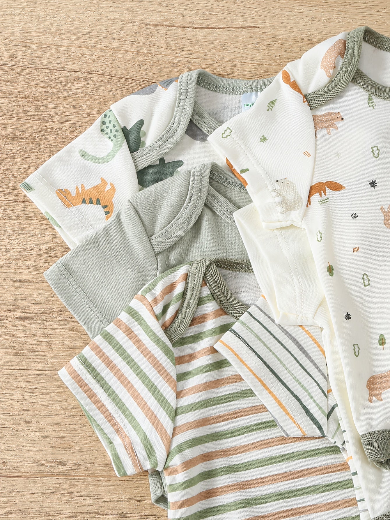 Kit Body Infantil Unissex – 6 Peças de Manga Curta com Estampas Divertidas