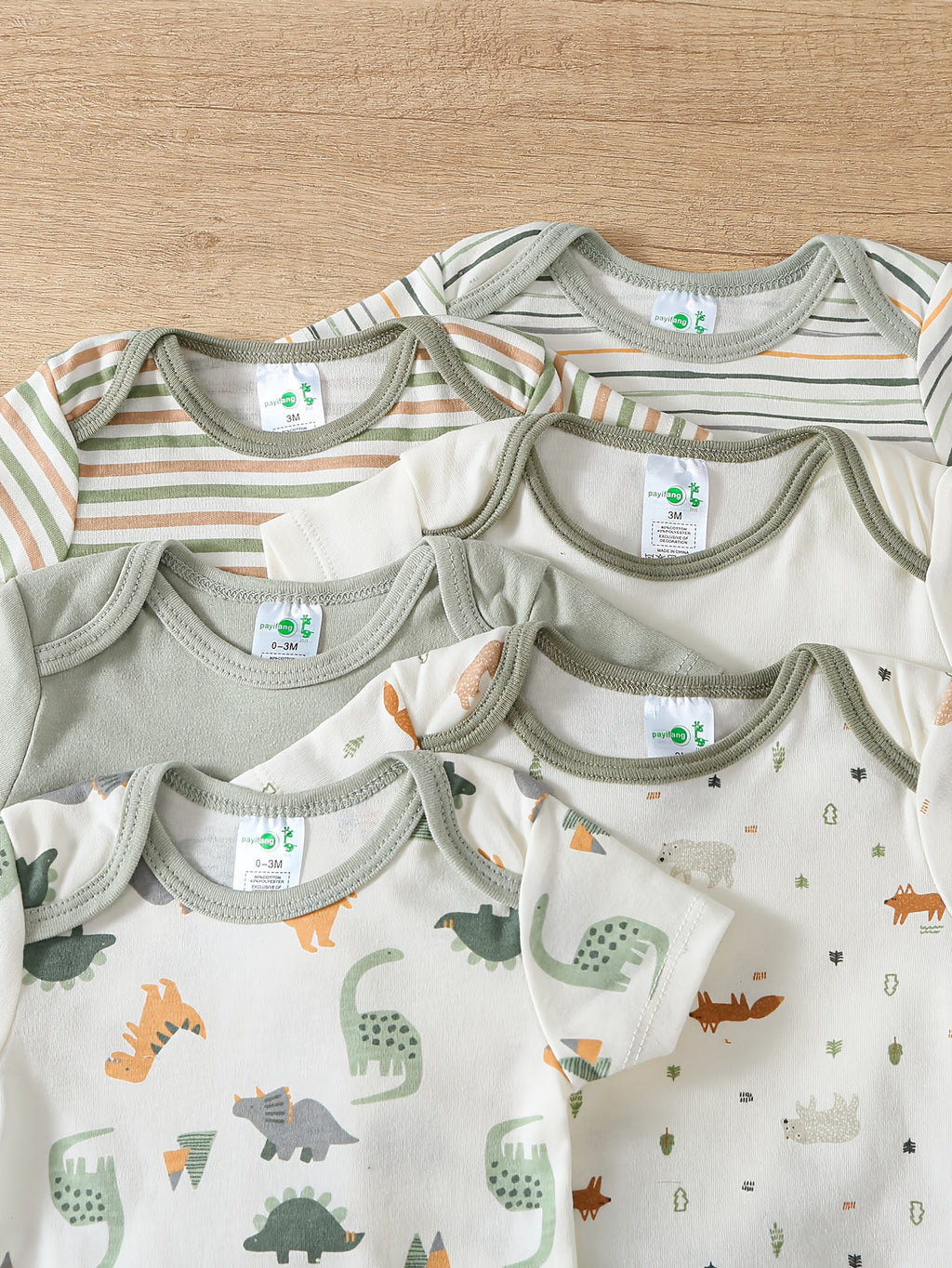 Kit Body Infantil Unissex – 6 Peças de Manga Curta com Estampas Divertidas