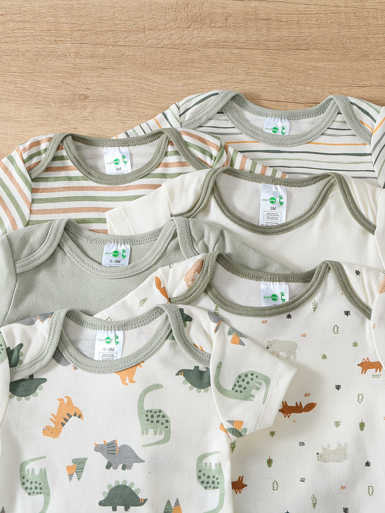 Kit Body Infantil Unissex – 6 Peças de Manga Curta com Estampas Divertidas