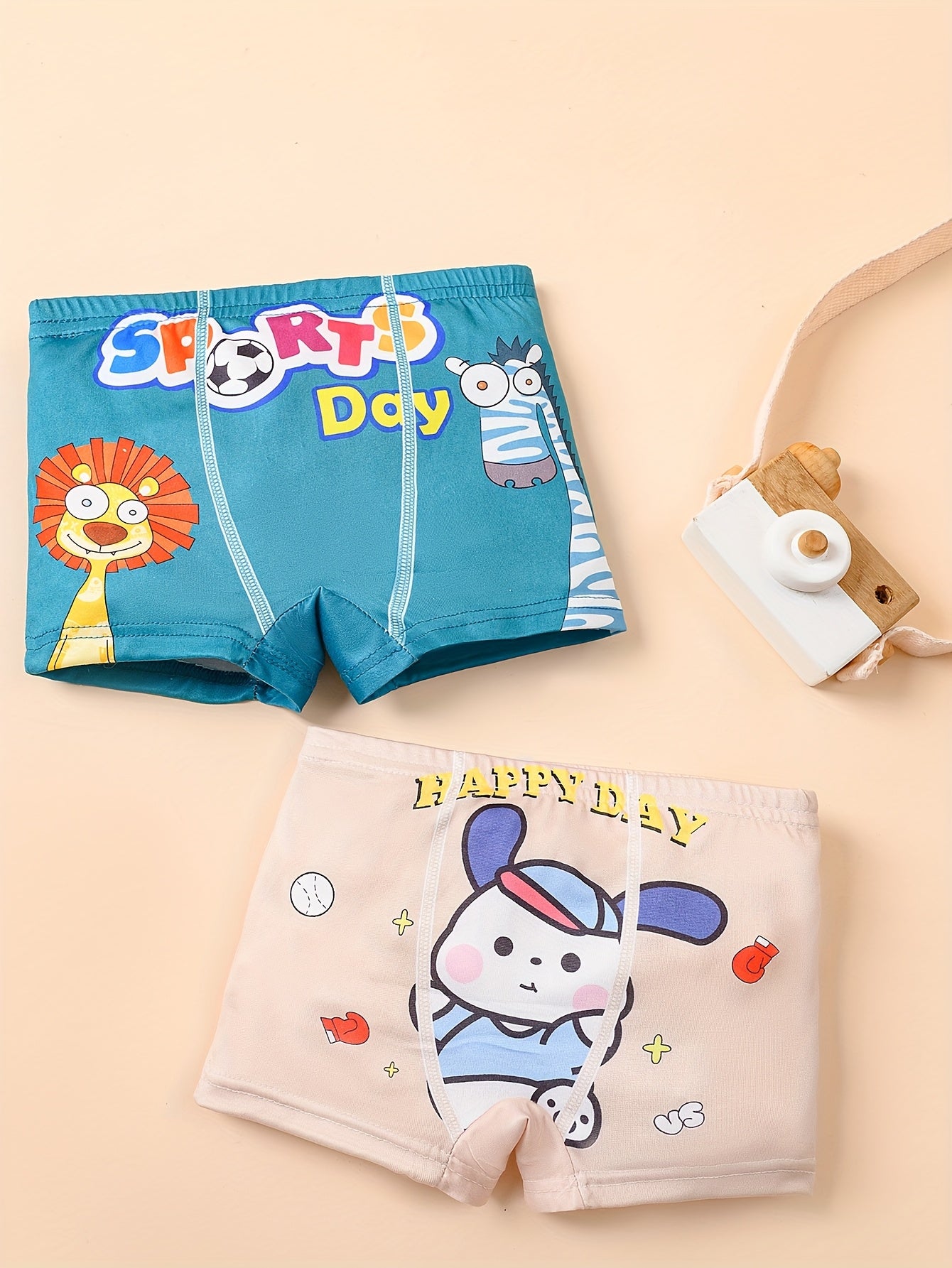 Kit Cueca Infantil Menino – 4 Peças com Estampas Divertidas