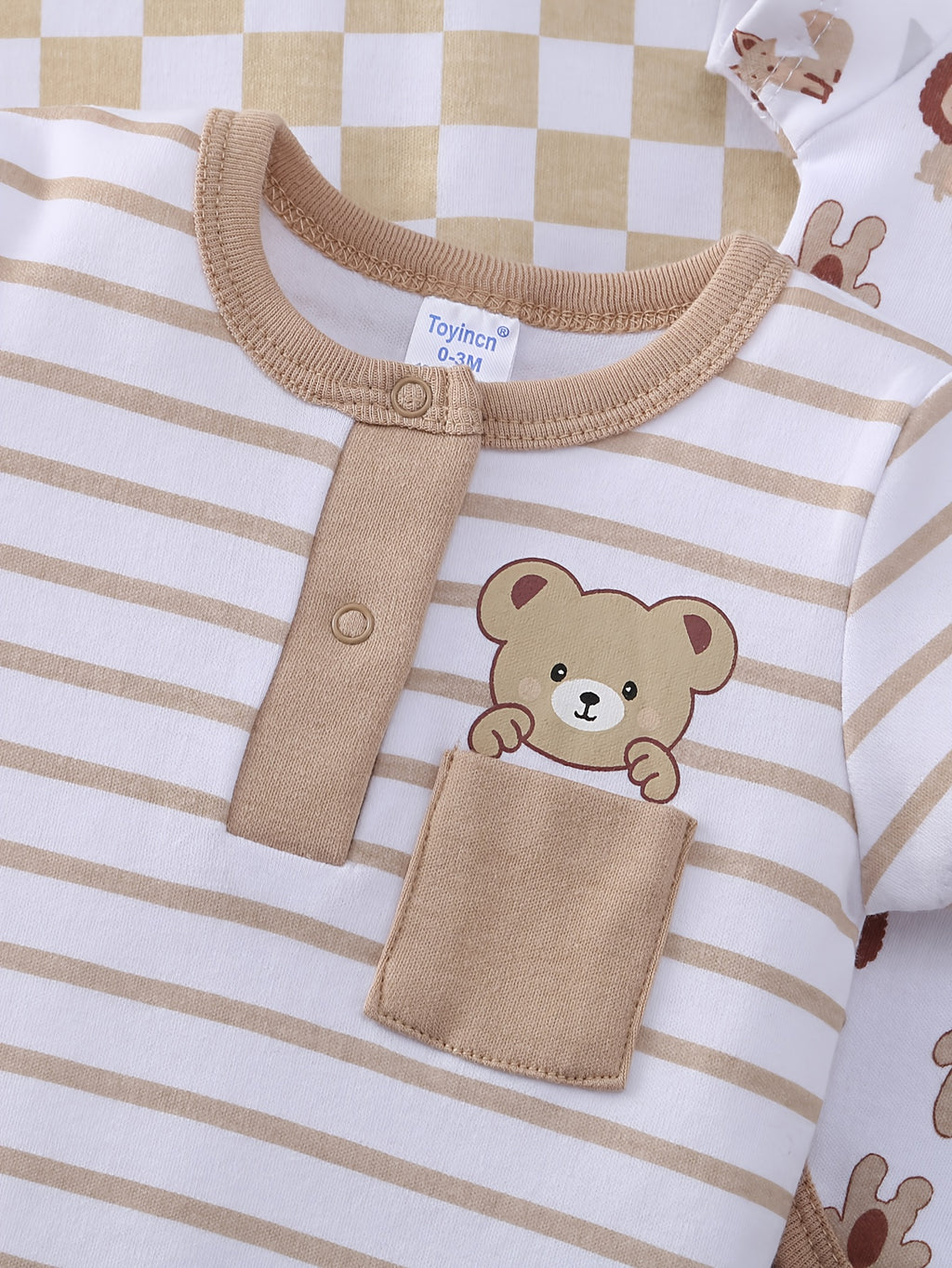 Kit Body Bebê – 5 Peças em Algodão Macio com Estampas Adoráveis