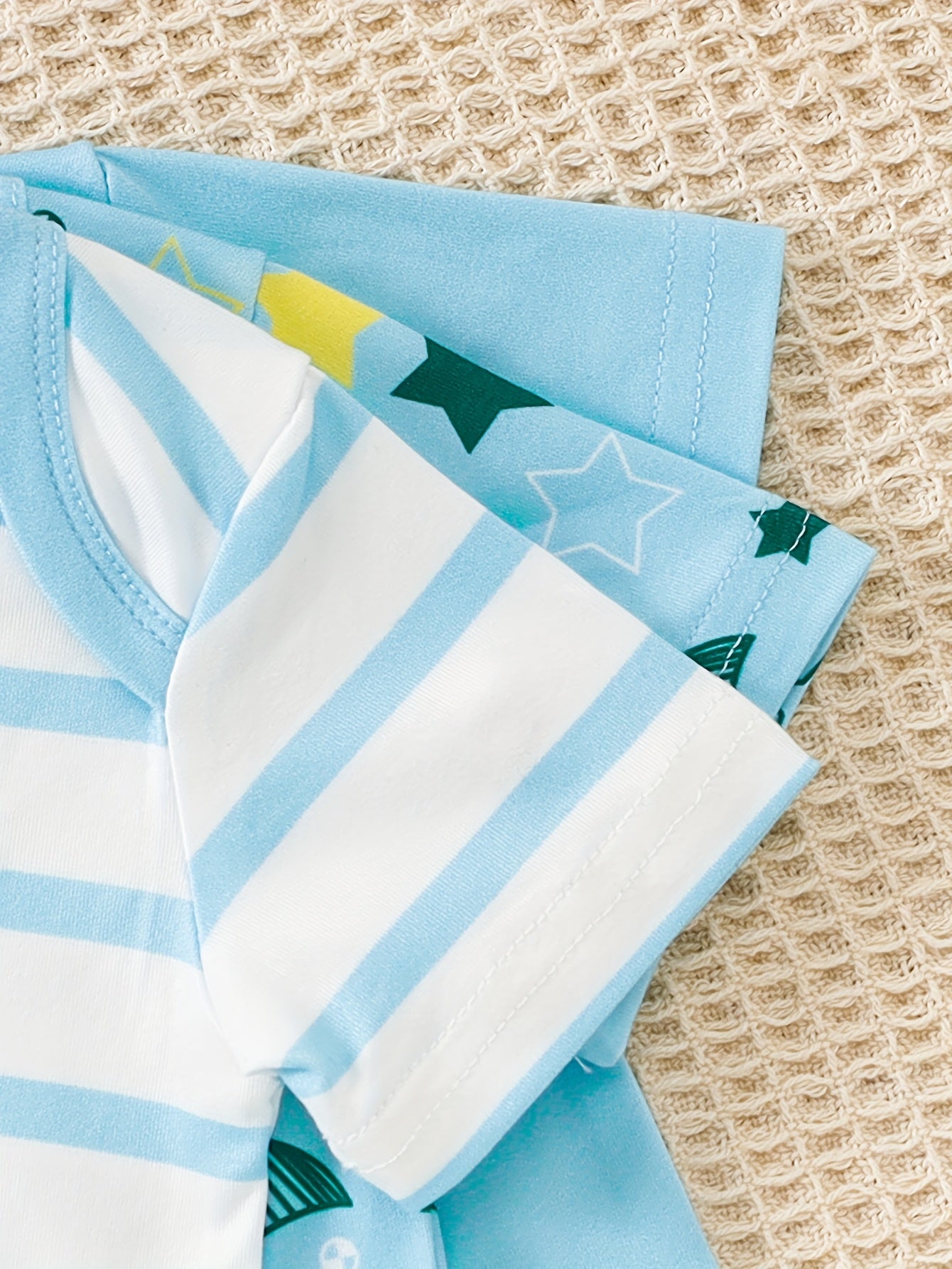 Conjunto Bebê Starry Skies – Kit 3 Peças de Verão com Estampa de Estrelas