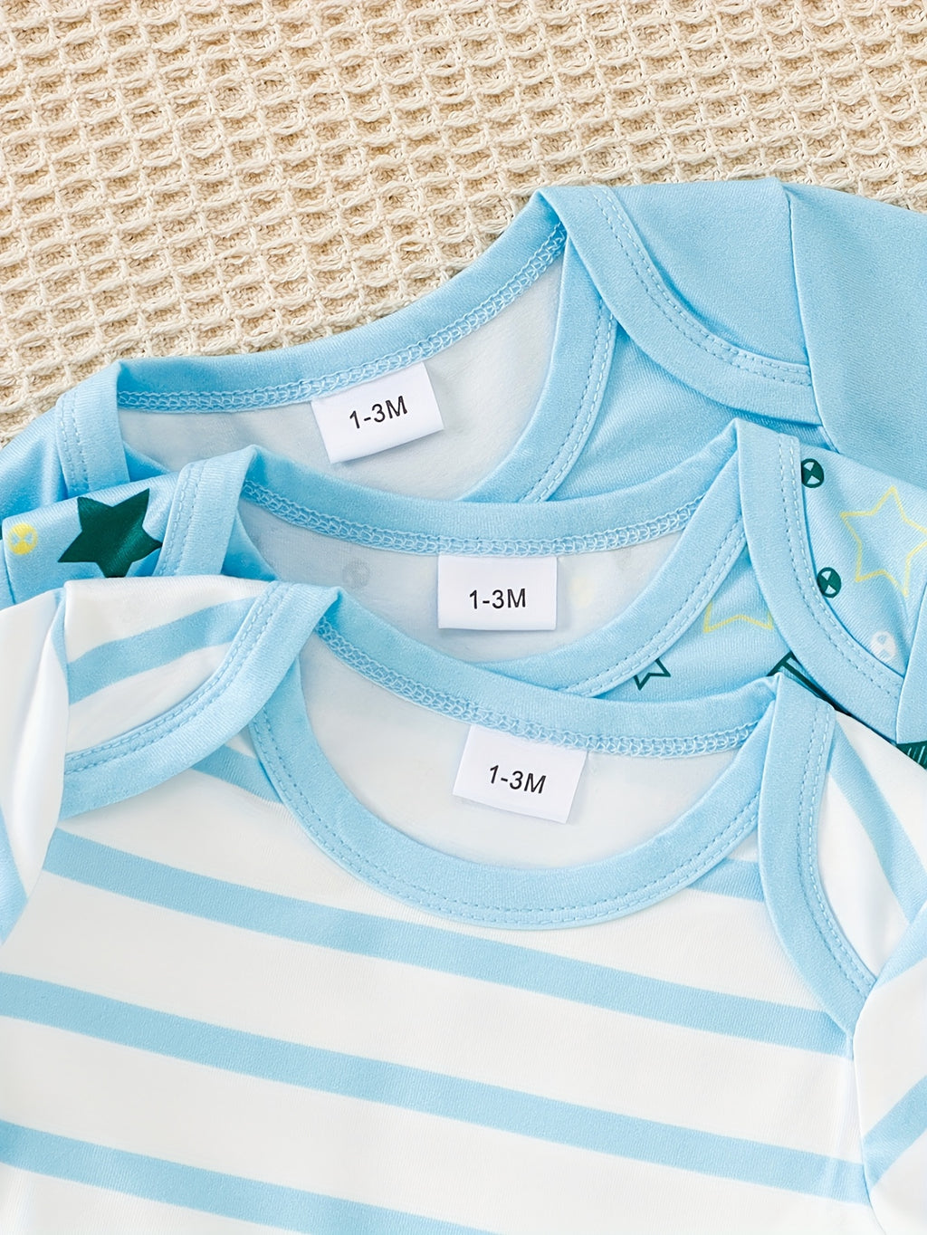Conjunto Bebê Starry Skies – Kit 3 Peças de Verão com Estampa de Estrelas