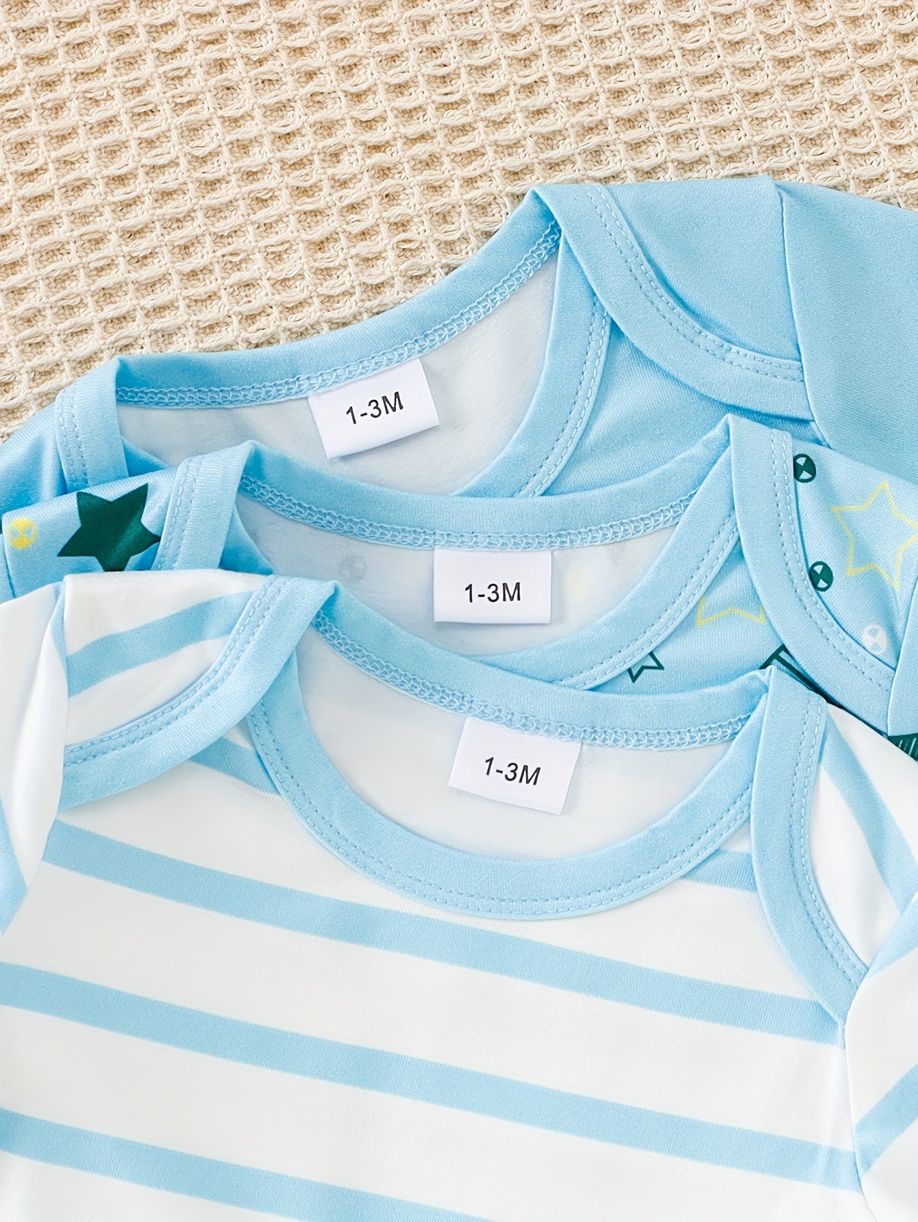 Conjunto Bebê Starry Skies – Kit 3 Peças de Verão com Estampa de Estrelas