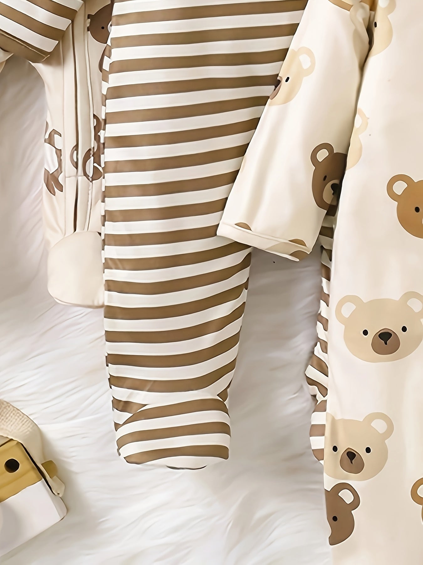 Conjunto Bebê Cozy Bear Cub – Kit 3 Peças com Romper e Body de Urso