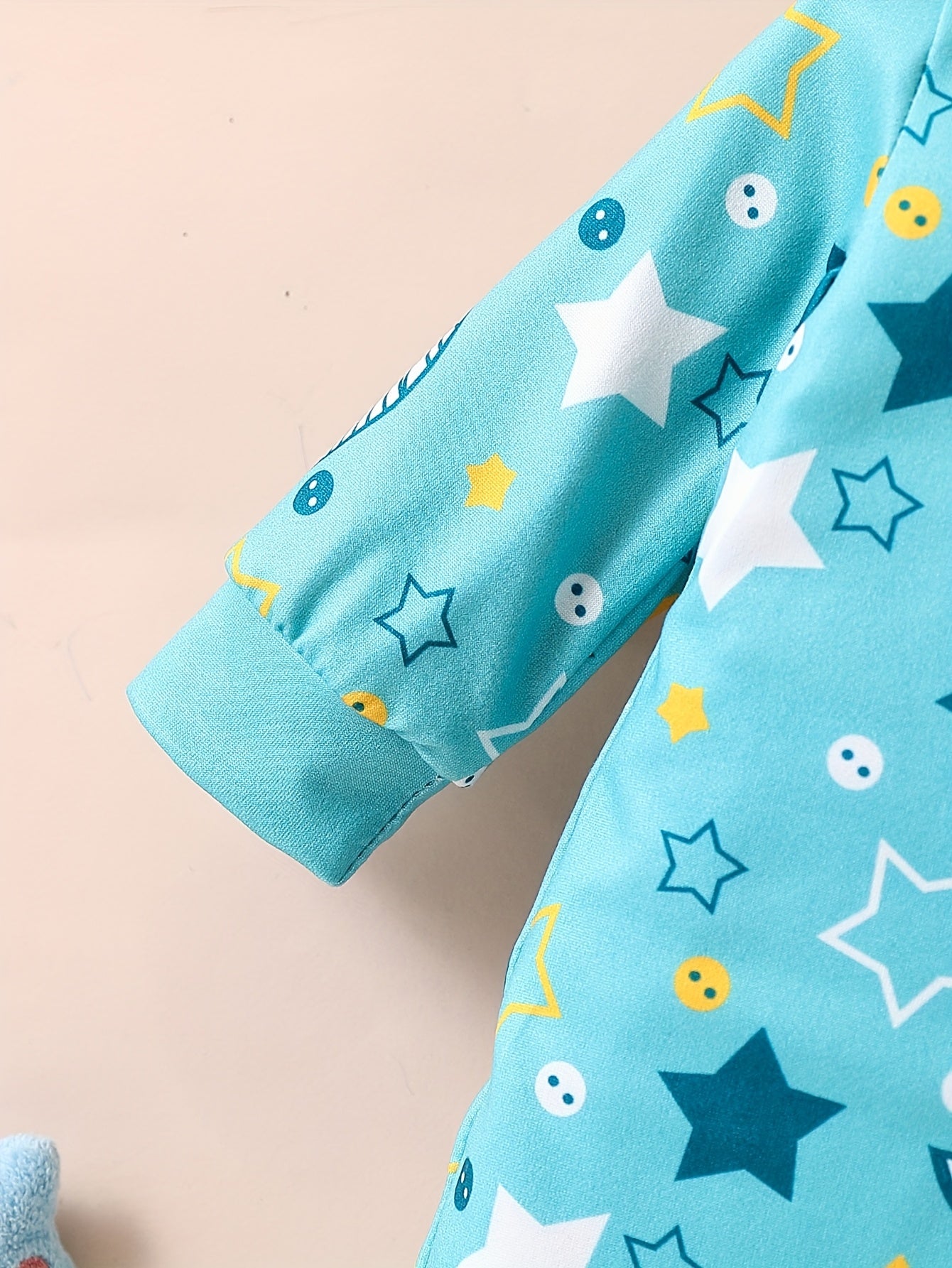 Conjunto Bebê Celestial Dino – Kit 6 Peças com Estampa de Estrelas e Dinossauros