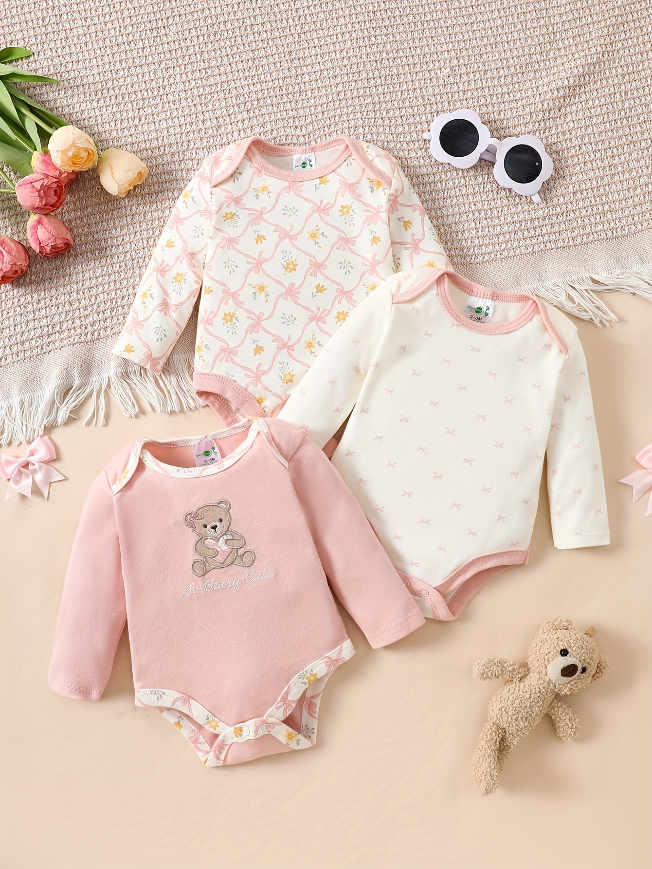 Conjunto Bebê Sweet Dreams – Kit 3 Peças Confortáveis e Estilosas