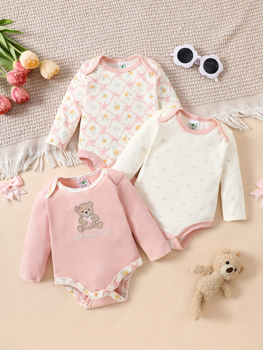 Conjunto Bebê Sweet Dreams – Kit 3 Peças Confortáveis e Estilosas