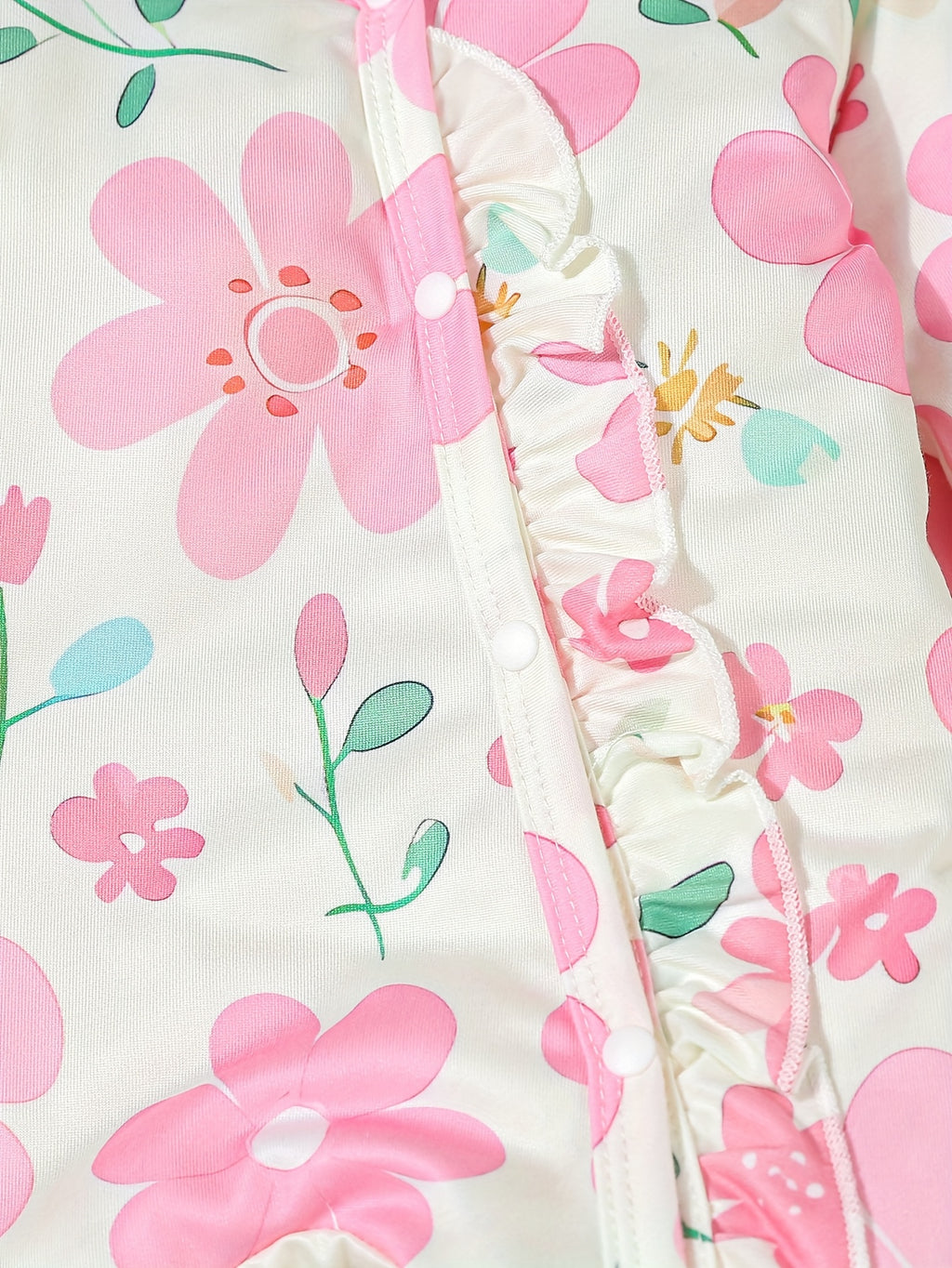 Conjunto Bebê Menina – Kit 3 Peças com Romper, Macaquinho Floral e Shorts com Babado