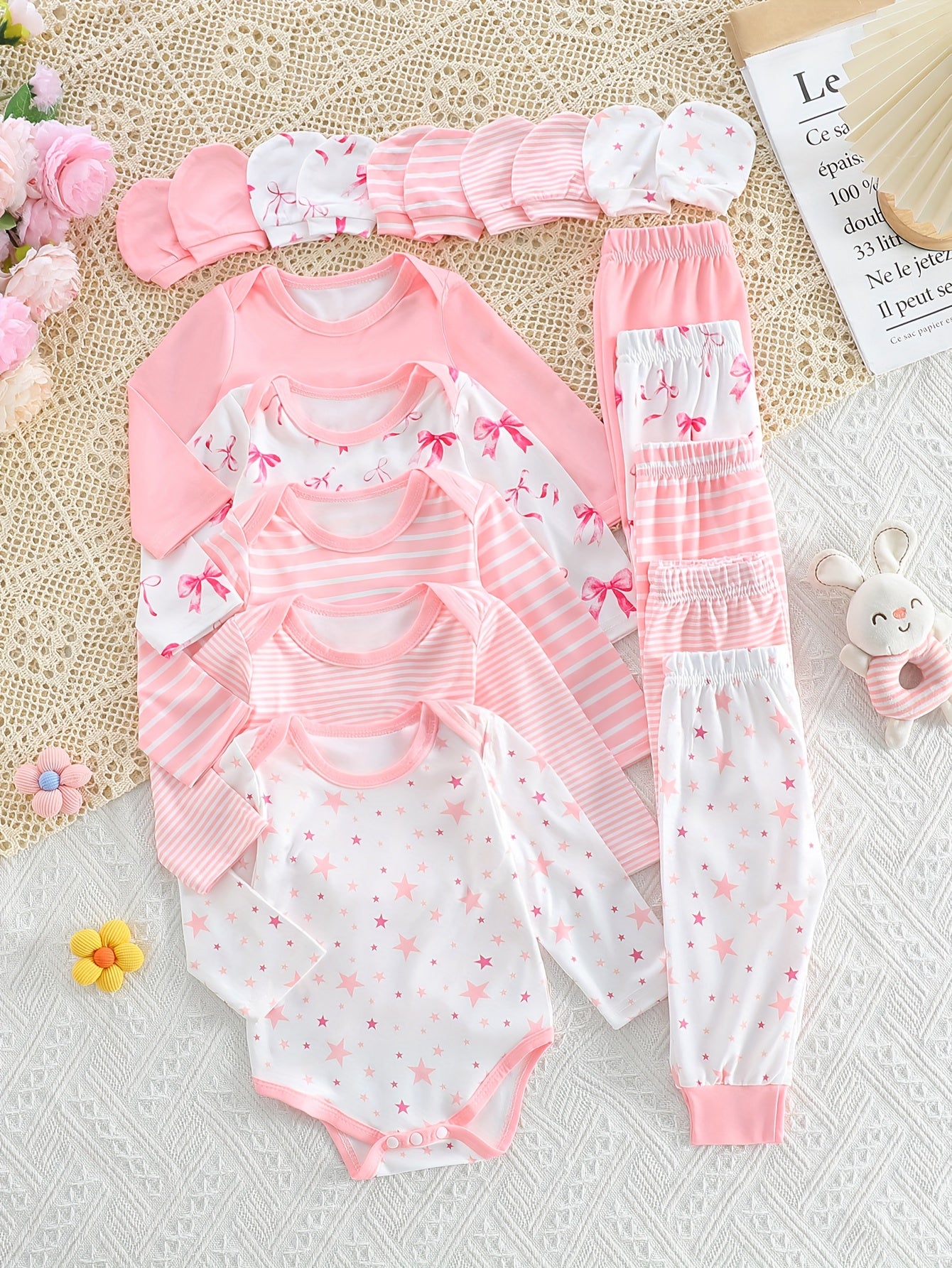 Kit Body Bebê Starry Dreams – Conjunto 3 Peças com Estampa de Estrelas