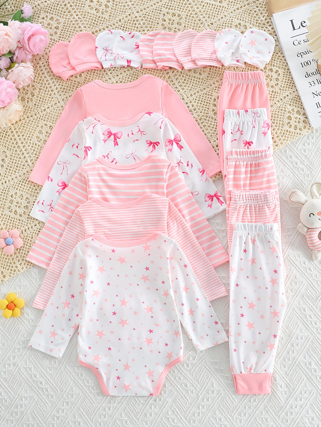 Kit Body Bebê Starry Dreams – Conjunto 3 Peças com Estampa de Estrelas